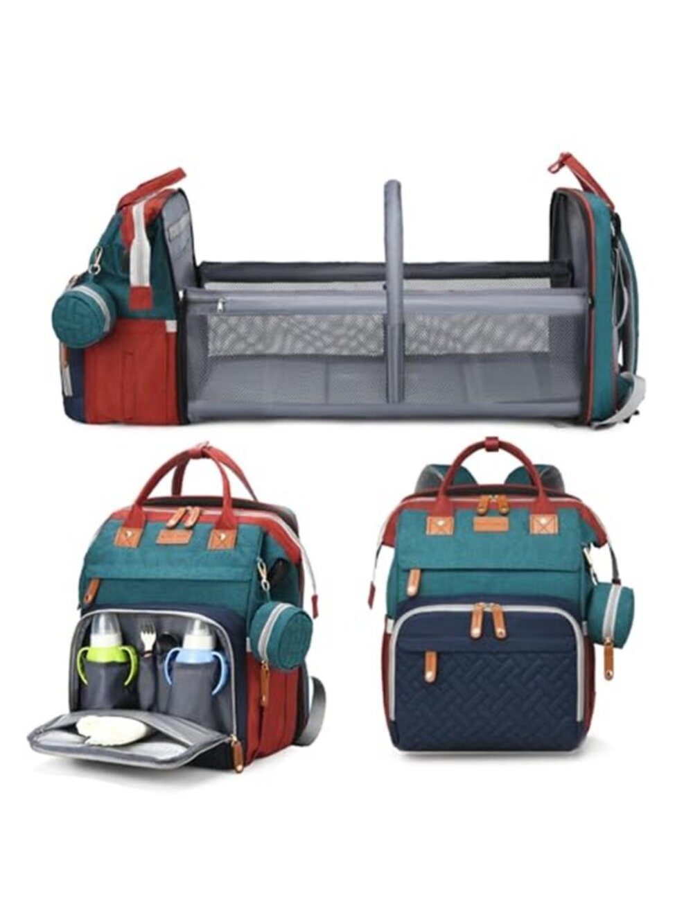 Baby Diaper Bag with Changing Station, Waterproof Large Capacity